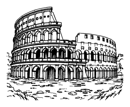 Colosseum Colouring Page (Teens, Standard)