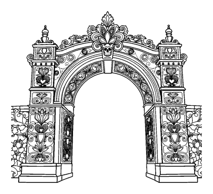 Gateway Arch Colouring Page (Teens, Intricate)