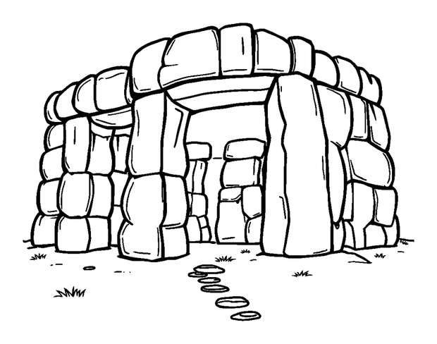 Giants Causeway colouring page — free printable for kids