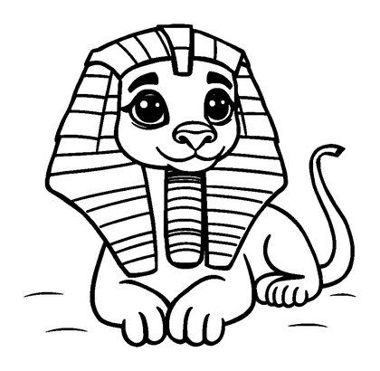 Great Sphinx Colouring Page (Kids, Standard)