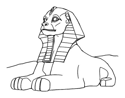 Great Sphinx Colouring Page (Teens, Standard)