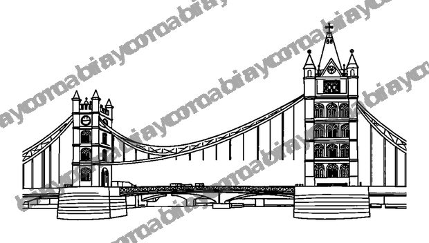 Harbour Bridge colouring page — free printable for teens