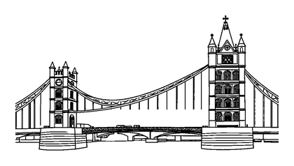 Harbour Bridge Colouring Page (Teens, Intricate)