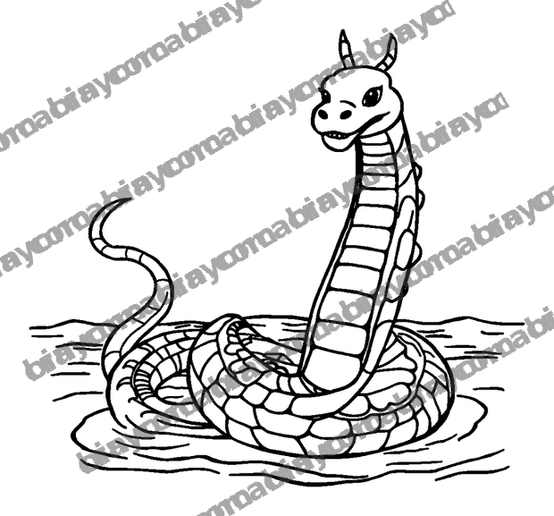 Loch Ness colouring page — free printable for teens