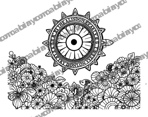 London Eye colouring page — free printable for teens