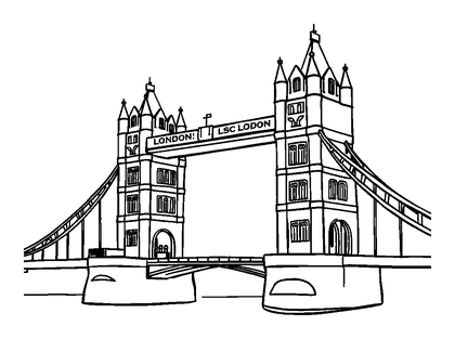 London Tower Bridge Colouring Page (Kids, Standard)