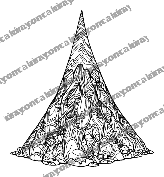 Matterhorn colouring page — free printable for teens