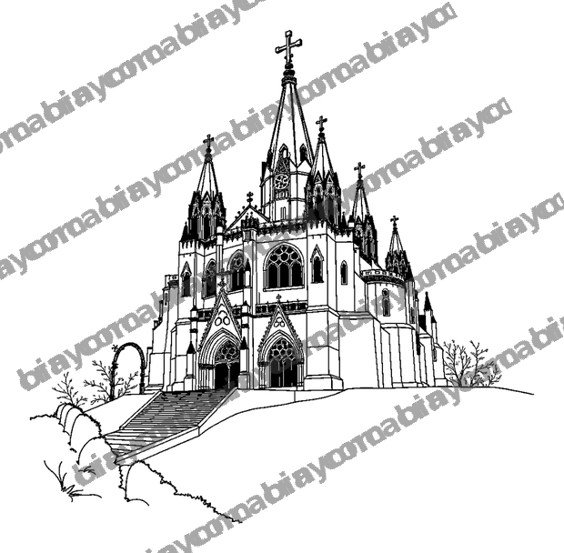 Mont Saint Michel colouring page — free printable for teens