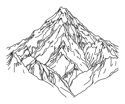 Mount Everest Colouring Page (Teens, Intricate)