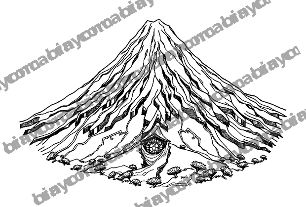 Mount Fuji colouring page — free printable for teens