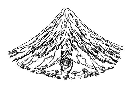 Mount Fuji Colouring Page (Teens, Intricate)