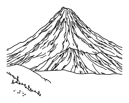 Mount Fuji Colouring Page (Teens, Standard)