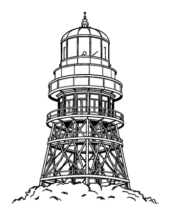 Observation Tower Colouring Page (Teens, Standard)