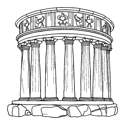 Pantheon Rome Colouring Page (Teens, Standard)