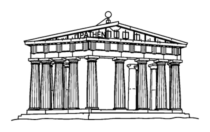 Parthenon Colouring Page (Teens, Standard)