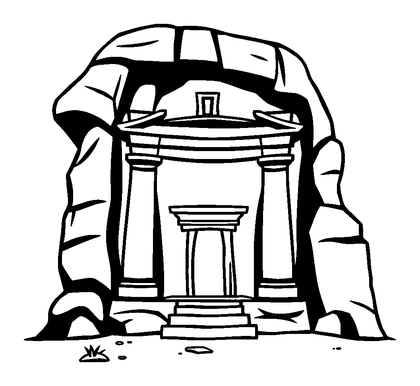 Petra Rock City Colouring Page (Kids, Standard)