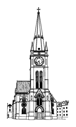 Prague Clock Tower Colouring Page (Teens, Standard)