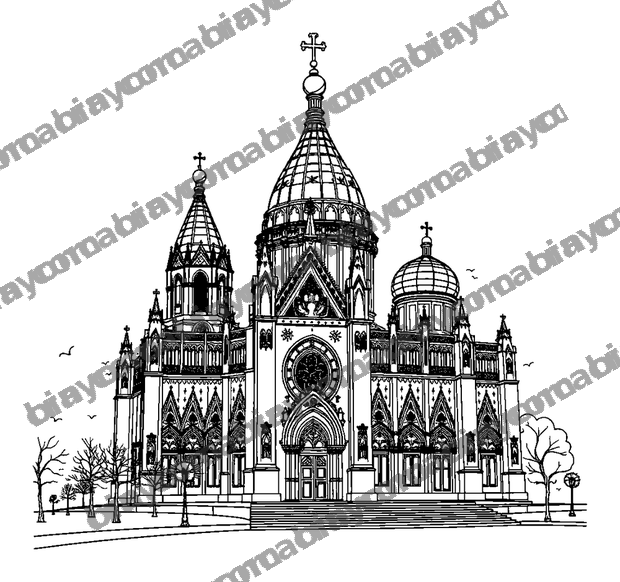 St Basils Cathedral colouring page — free printable for teens