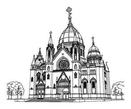 St Basils Cathedral Colouring Page (Teens, Standard)