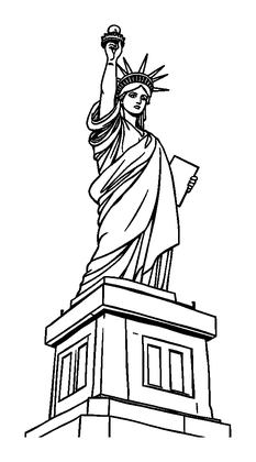 Statue Of Liberty Colouring Page (Teens, Standard)
