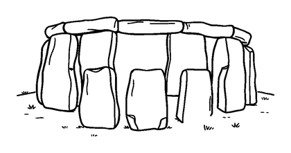 Stonehenge Colouring Page (Kids, Standard)
