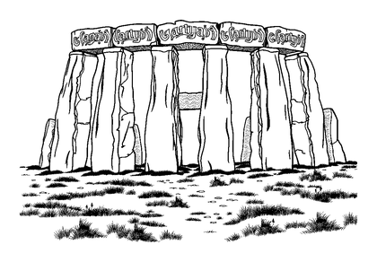 Stonehenge Colouring Page (Teens, Intricate)