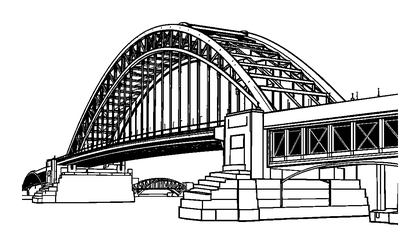 Sydney Harbour Bridge Colouring Page (Teens, Standard)