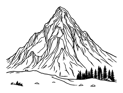 Table Mountain Colouring Page (Teens, Standard)