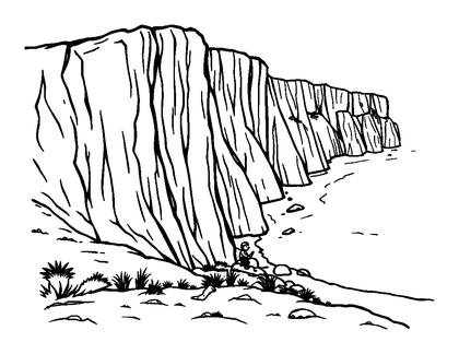 White Cliffs Of Dover Colouring Page (Kids, Standard)
