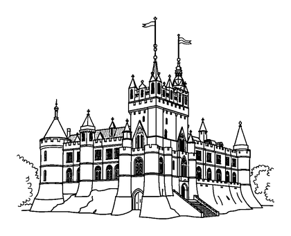 Windsor Castle Colouring Page (Teens, Standard)