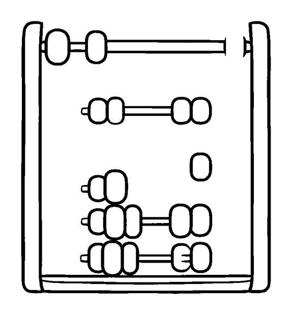 Abacus Beads colouring page — free printable for kids