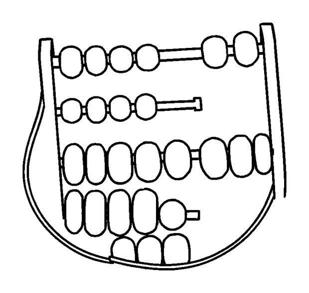 Abacus Beads colouring page — free printable for toddlers