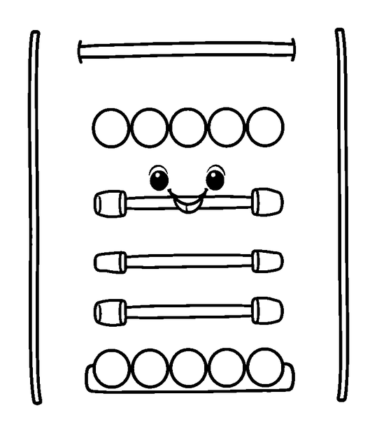 Abacus colouring page — free printable for kids