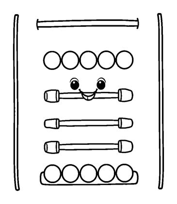 Abacus Colouring Page (Kids, Bold & Easy)