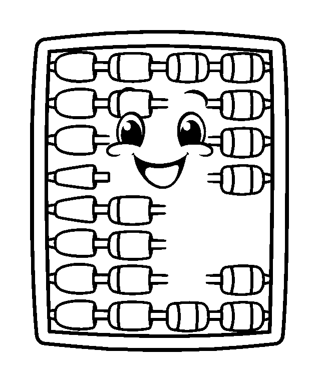 Abacus colouring page — free printable for kids