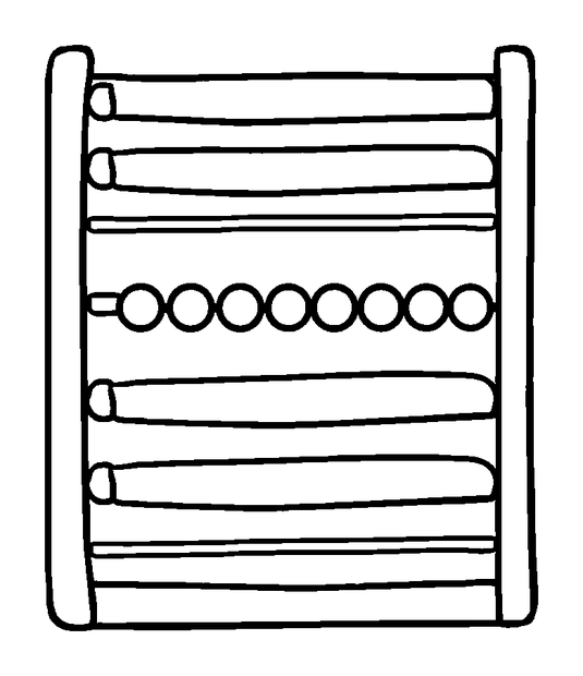 Abacus colouring page — free printable for kids