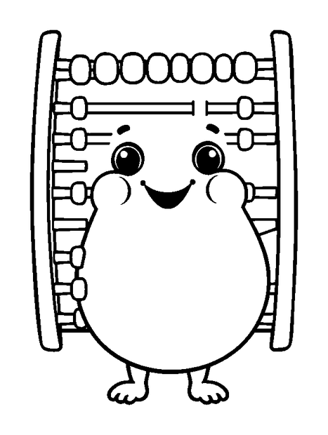 Abacus colouring page — free printable for toddlers