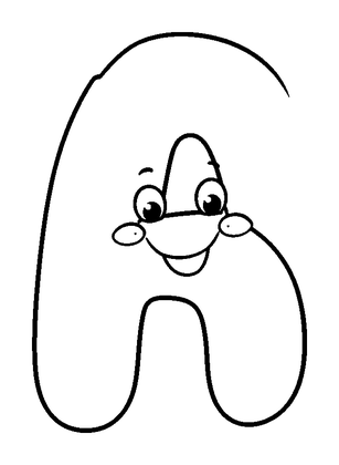 Alphabet Letter Colouring Page (Toddler, Bold & Easy)
