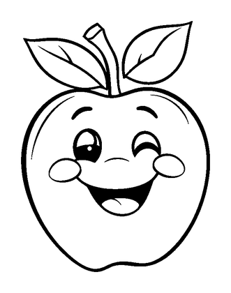 Apple Colouring Page (Kids, Standard)