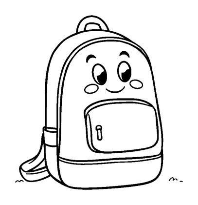 Backpack Colouring Page (Kids, Standard)