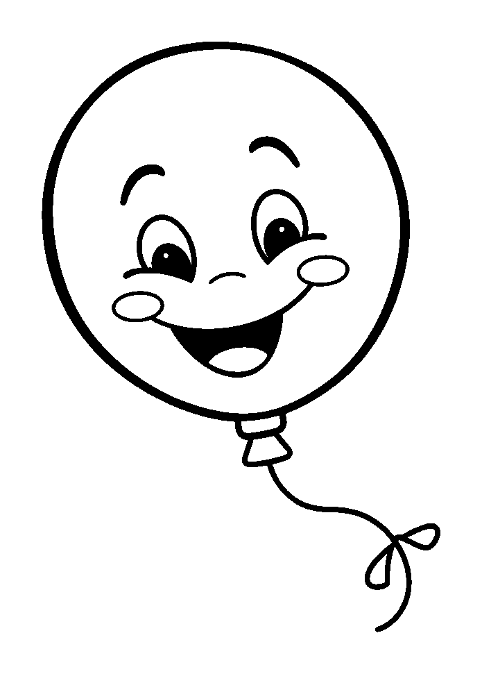 Balloon colouring page — free printable for kids