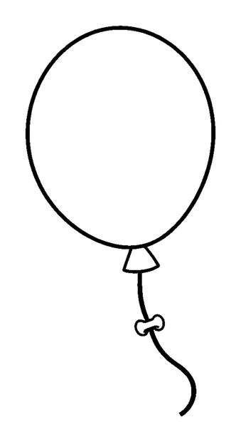 Balloon colouring page — free printable for kids