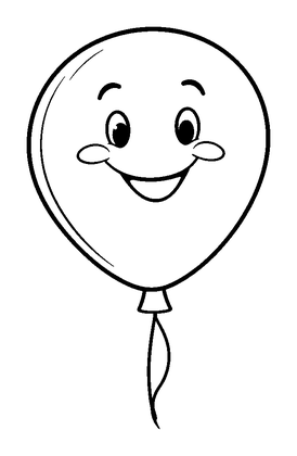 Balloon Colouring Page (Kids, Standard)