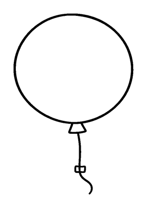 Balloon Colouring Page (Kids, Standard)