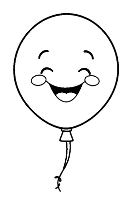 Balloon Colouring Page (Toddler, Bold & Easy)