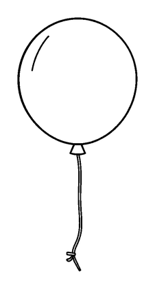 Balloon Colouring Page (Toddler, Bold & Easy)