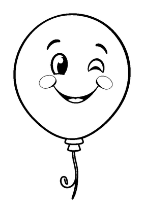 Balloon Colouring Page (Toddler, Standard)