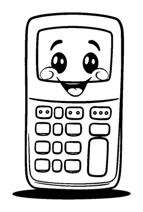 Calculator Colouring Page (Kids, Standard)