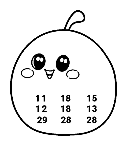 Calendar Page colouring page — free printable for kids