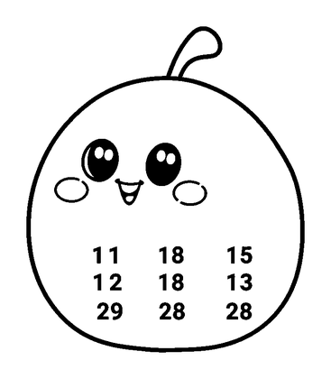 Calendar Page Colouring Page (Kids, Standard)